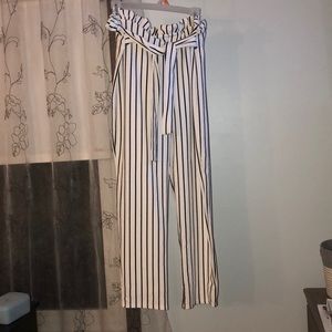 Boohoo Lightweight PaperBag pants with tie waist